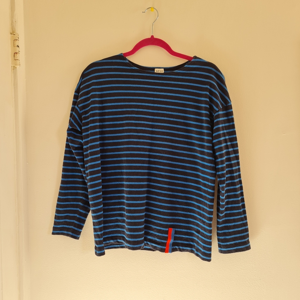 Kule Striped Long Sleeve Shirt Size Medium